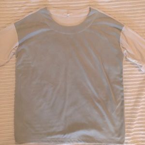 Joh Short Sleeve Suede-front top